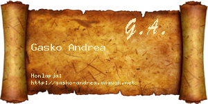 Gasko Andrea névjegykártya