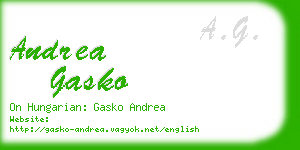 andrea gasko business card